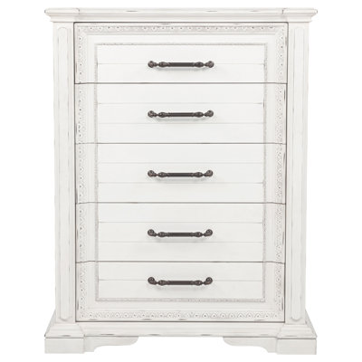 McKinney 5-drawer Bedroom Chest of Drawers Vintage White