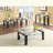 Moriah Black 1-Shelf Rectangular Glass Top Coffee Table