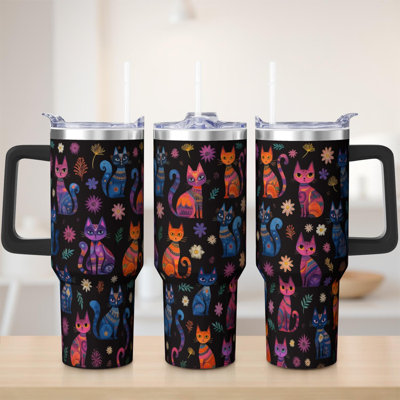 40 oz Tumbler  with Lid and Straw  Stainless steel  Insulated tumblers