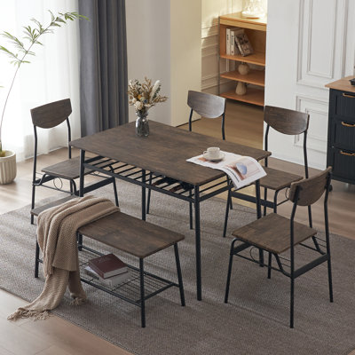Gagnier 6 - Person Four Leg Dining Set