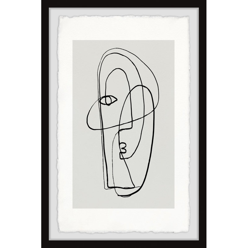 Lost Face - Single Picture Frame Print on Canvas, 12" H x 8" W x 1.5" D