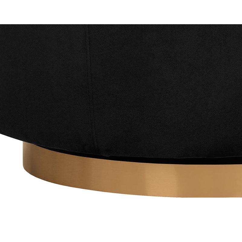 Hazel Swivel Armchair, Black Faux Leather