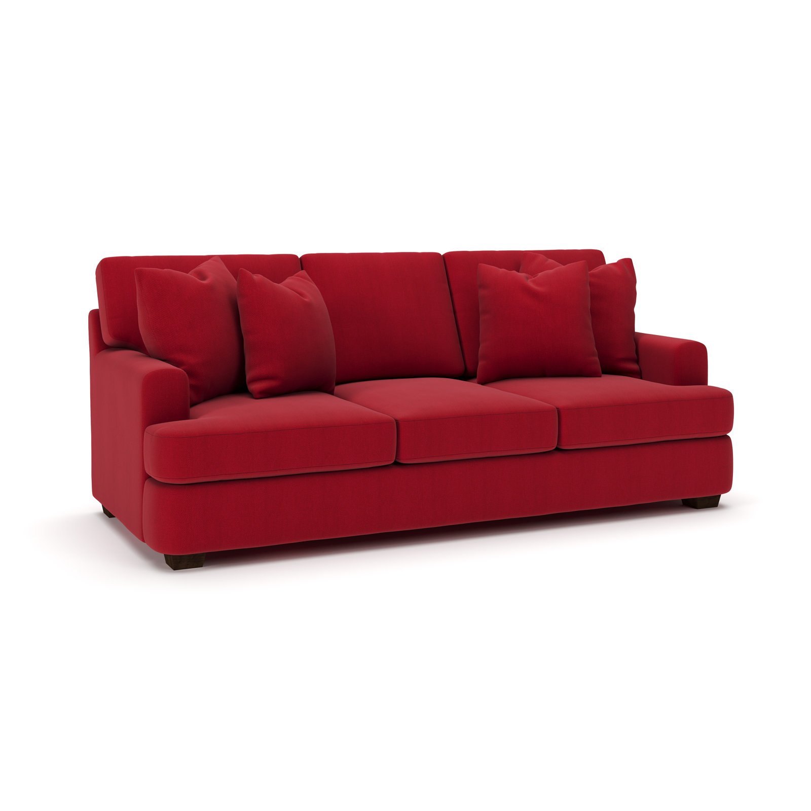 Emilio 90'' Upholstered Sofa, Bayou Flame