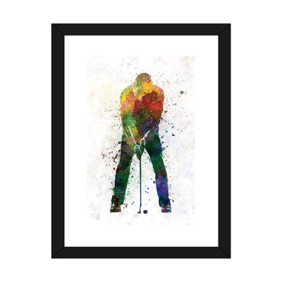 " Golfer Putting Silhouette "