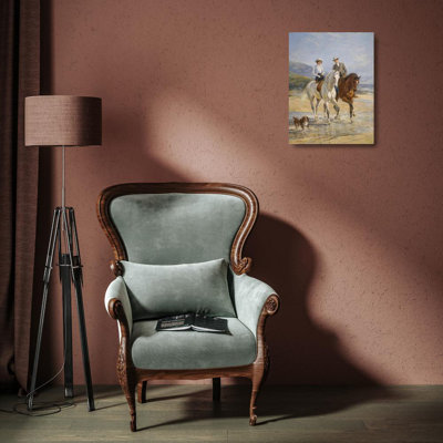 "Pleasant Company" by  Heywood Hardy - Gallery Wrap Canvas Wall Art
