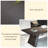 Retro Black Rectangular Solid Wood Dining Table-305463089