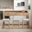 Ensemble de table de bar polyvalent rétro avec tabourets, durable et confortable pour les petits espaces, idéal pour les cuisines modernes et les salles à manger