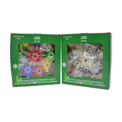 24'' Solid Colour Astrology & Stars Lighted Shatterproof Tree Topper
