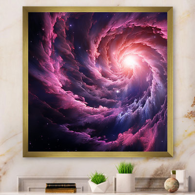 Abstract Purple Galaxy Storm VI - Abstract Spirals Wall Art