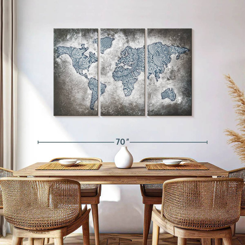 Carte du monde Aliaz, H 36 po x l 57 po