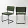 Aveon 19.3" H Mid Century Modern Tufted Leather Side Dining Chair with Steel Frame