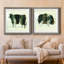 Woodgrain Cow - ensemble de 2 cadres photo-416304767-416304766