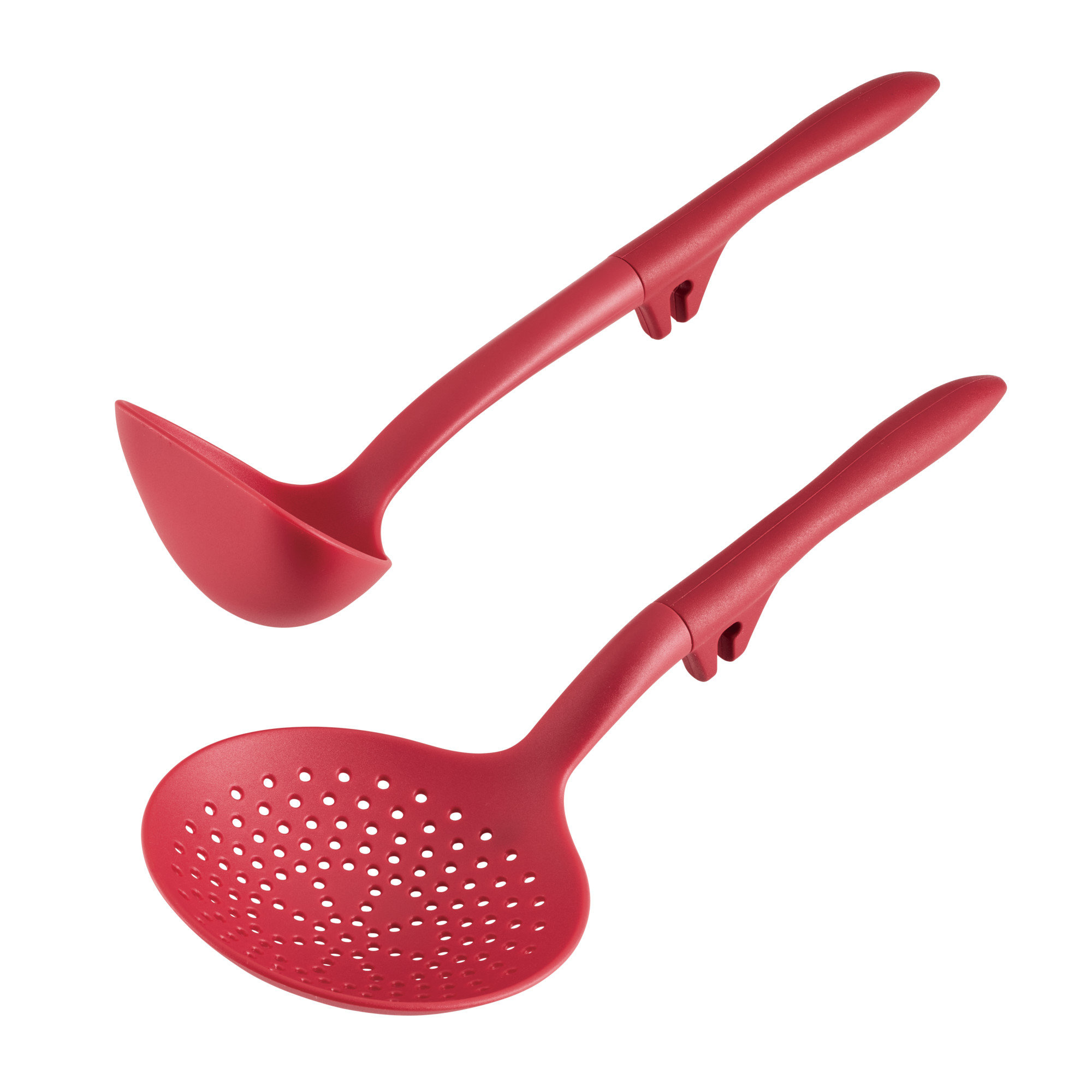 13 inch Silicone Soup Ladle for Kitchen, Cooking | U-Taste Red