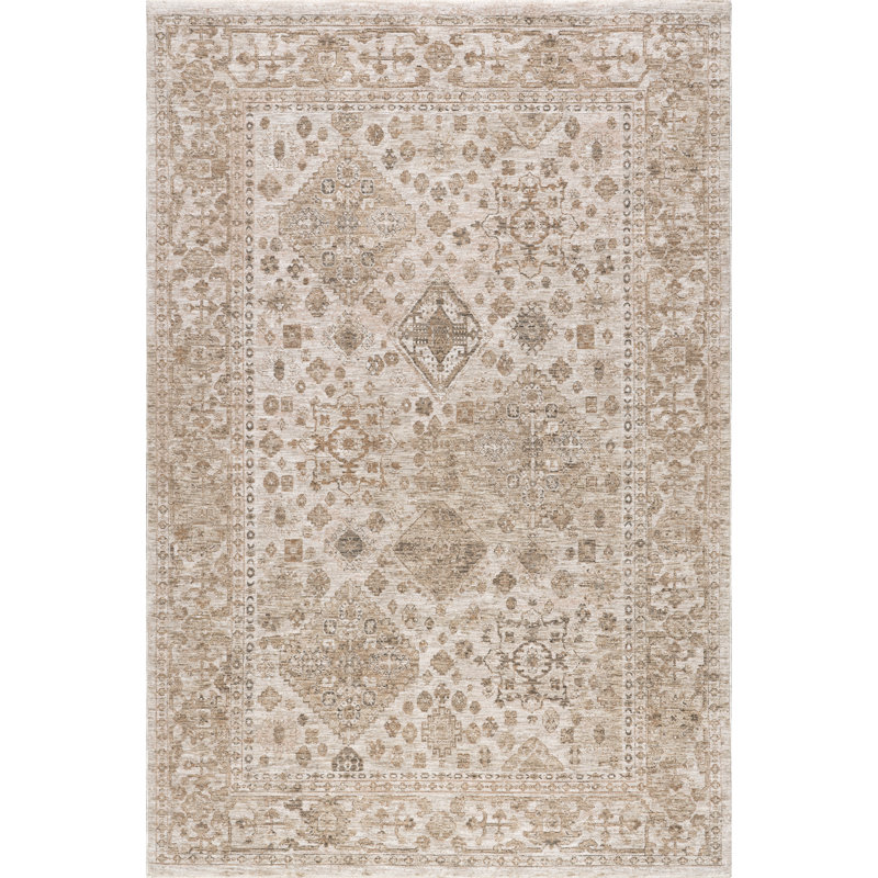 Klyah Medallion Fringe Area Rug, Rectangle 8' x 10'