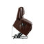 Fauteuil inclinable électrique en cuir véritable de qualité supérieure 38,2 po avec massage chauffant et poche latérale-1868359121