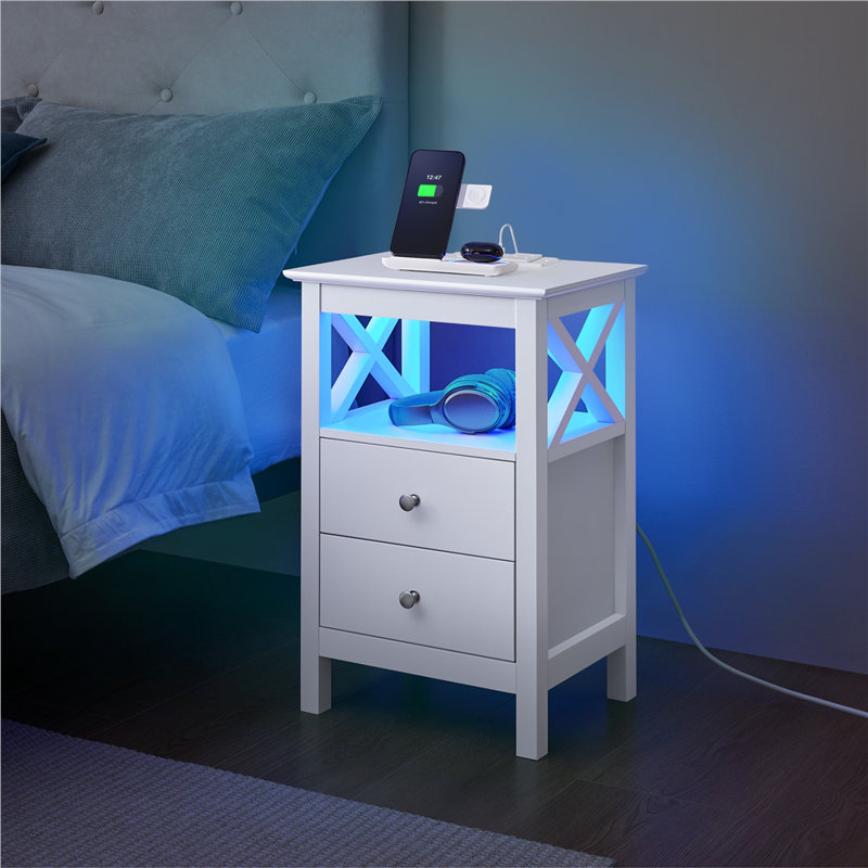 40cm W Manufactured Wood Bedside Table