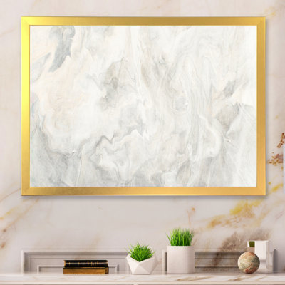 «Wave Art» dans les tons de crème liquide, impression sur toile