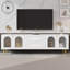 Console avec cinq pieds et poignées en métal, 2 tiroirs et 2 armoires-1910391299-1910391301