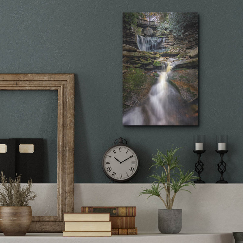 Mur en métal Millwood Pines «Shays Run And Elakala Falls» par Rick Berk, H 16 po x l 12 po