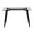 Clara Contemporary Table In Black Metal With Clear Tempered Glass Top By Lumisource-1048331246