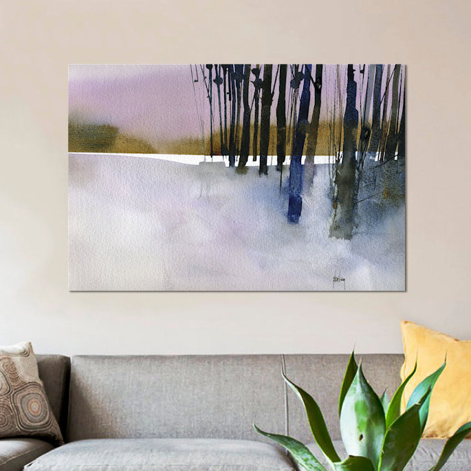 « debout par », reproduction sur toile, H 26 po x l 40 po x P 1,5 po, Toile tendue, Pas de tapis