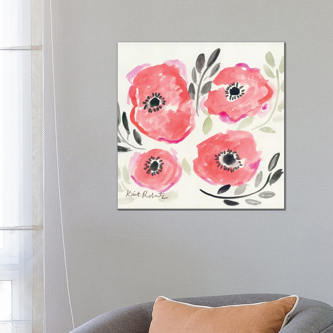 Poppies In by Kait Roberts - Wrapped Canvas Gallery-Wrapped Canvas GiclÃ©e