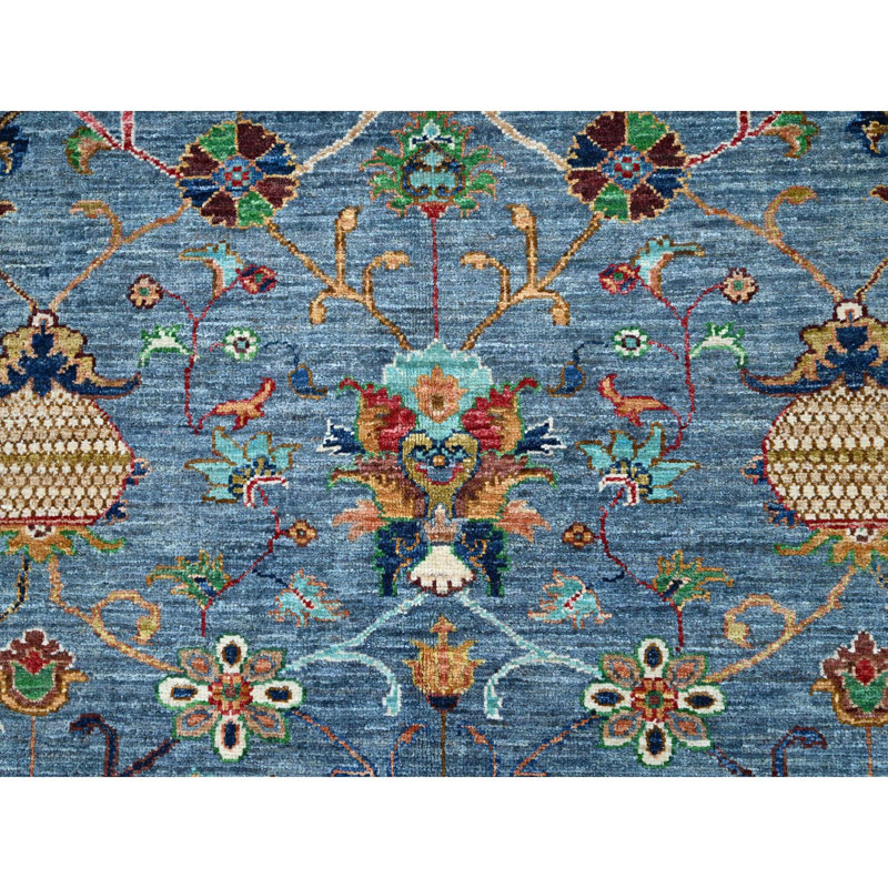 Tapis en laine de grenade afghane noué à la main 9 pi 2 po x 12 pi 8 po 3C037DA262FF43B8B2E1F935AD7046BA