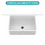 Évier de cuisine encastré 27 "x 19" x 10 "en argile réfractaire à double cuve en porcelaine blanche