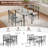Rectangular Kitchen Dining Table Set With 4 Chairs-1833279621