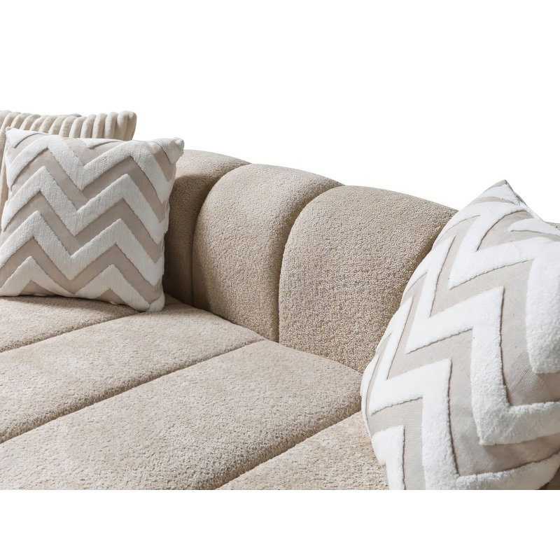 Canapé modulaire Marila, Tissu tan