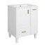 Meuble-lavabo de salle de bain avec lavabo / armoire de salle de bain avec tablette de porte / tiroir profond / meuble-lavabo de salle de bain-113435736