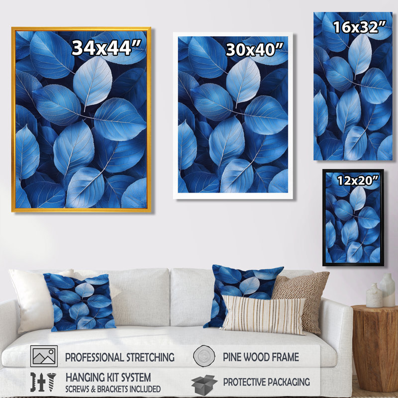 Fairford - art mural floral sur toile, Silver, H 44 po x l 34 po, Reproduction encadrée d'une seule photo