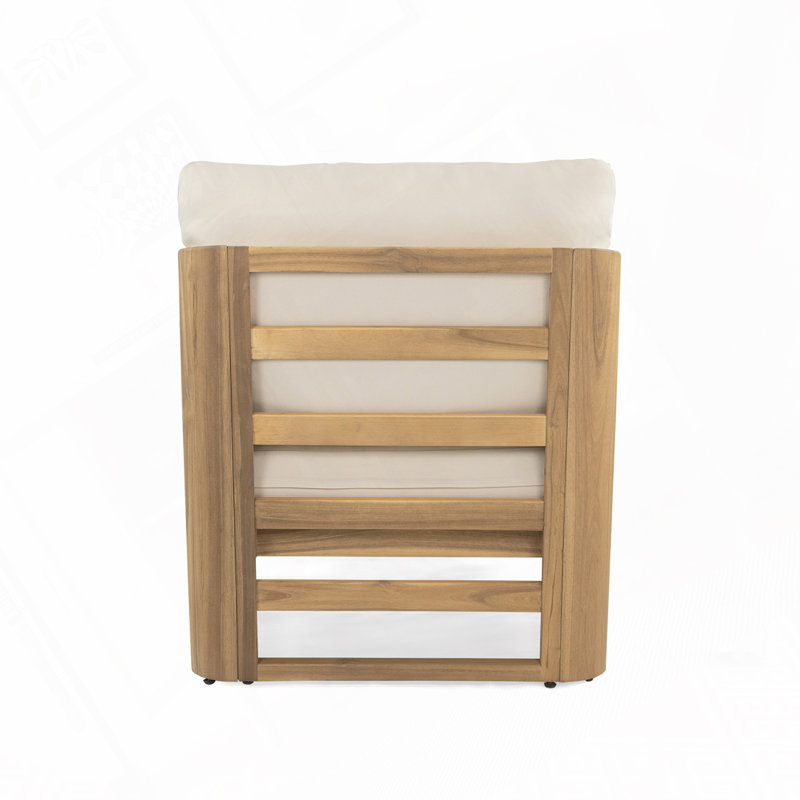 Fauteuil club d'extérieur en polyester enduit de PVC