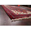 Tapis rouge en laine noué à la main de conception unique 3 pi 10 po x 6 pi 6 po Tomi