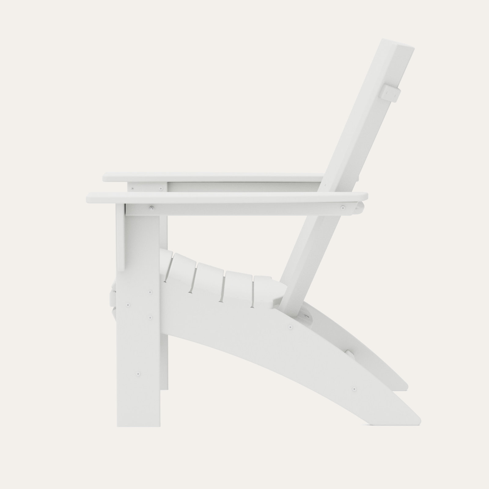 POLYWOOD® Modern Curveback Adirondack Chair, White