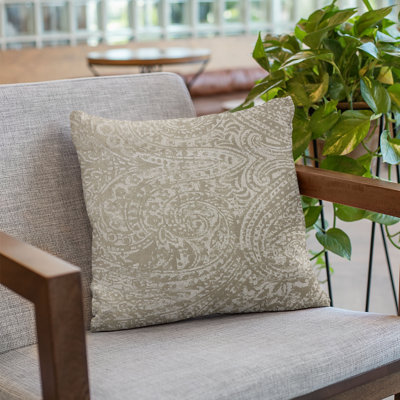Natural Leaf Floral Reversible Throw Pillow