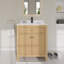 Ensemble de meuble-lavabo simple autoportant 24 po avec plateau Pendry-134005579-134044227-134044229