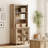 Scarlett Bookcase With Doors, Tiered Bookshelf, Tall Book Case Shelf With Glass Paneled Doors-422603541