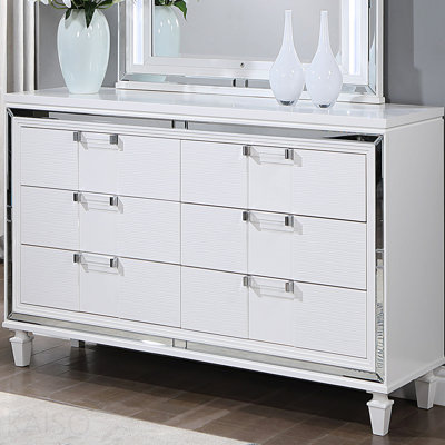 Commode (sans miroir), blanc scintillant