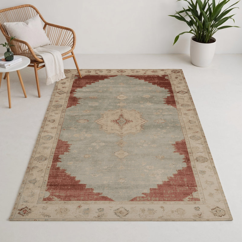 Tapis d'intérieur et d'extérieur surteint beige, Rectangle 5 pi x 7 pi