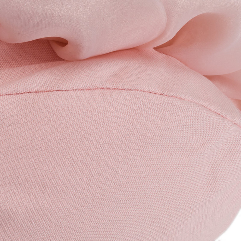 Simulation Rose Flower Throw Pillow Decorative Round Floral Accent Pillow Cover & Insert, Peach Pink, 12" x 12"