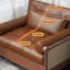 Nouveau fauteuil de loisir multifonctionnel rétro pour une personne de petite taille avec canapé pliant en cuir Le dossier réglable peut être retiré du canapé-lit-117182657
