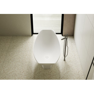 71'' x 31'' Freestanding Soaking Solid Surface Bathtub