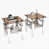 Plateau brun / structure blanche