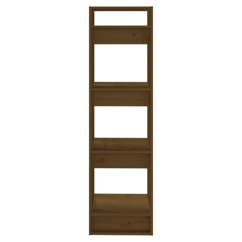 Gelissa 125cm H Solid Wood Etagere Bookcase, Brown, 125Cm H x 41Cm W