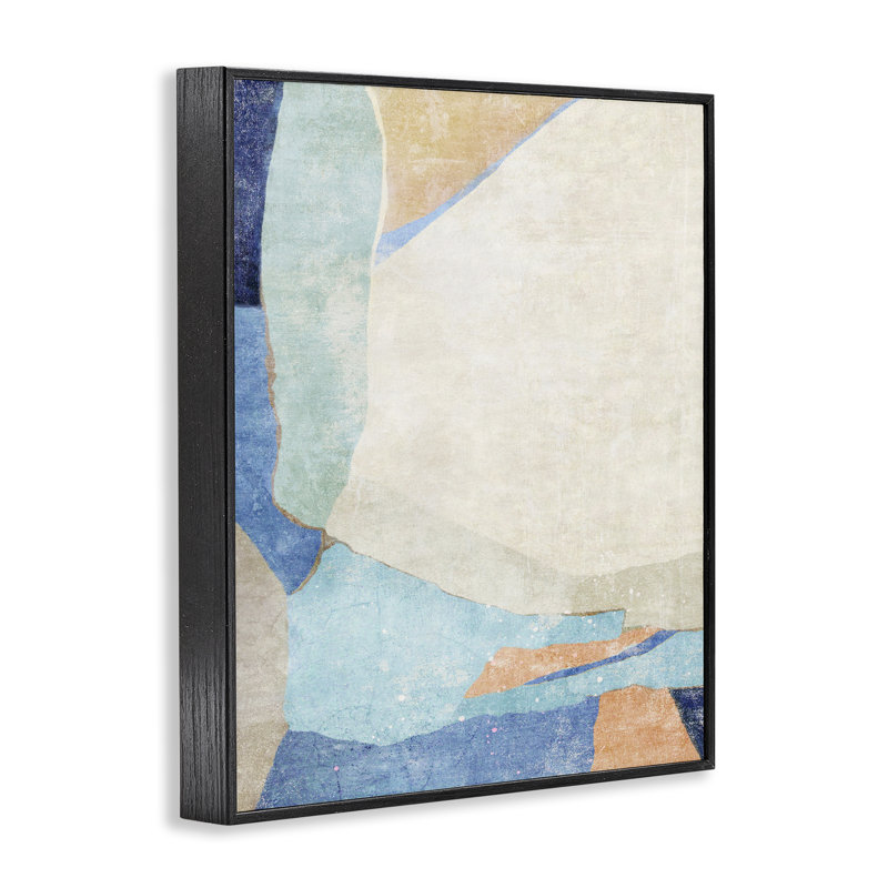 «Geometric Rustic Shapes», art de la giclée encadrée par Suzanne Nicoll, H 30 po x l 24 po, Giclée encadrée noir minuit