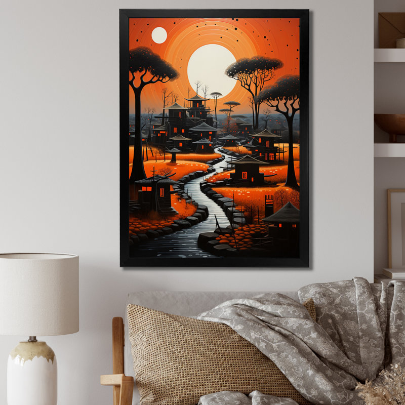 «Stevy African Tribal Rhythms», reproduction d'art sur toile, Cadre photo noir simple, H 32 po x l 16 po x P 1 po