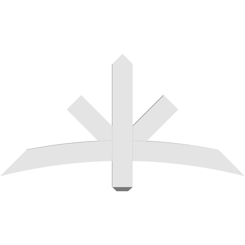 Support de pignon Alberta Alberta, H 24 po x l 48 po (pas: 12/12), P 2 po x F 4 po, PVC