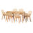 Yamileth 6 - Person Rattan and Mahogany Wood Dining Set