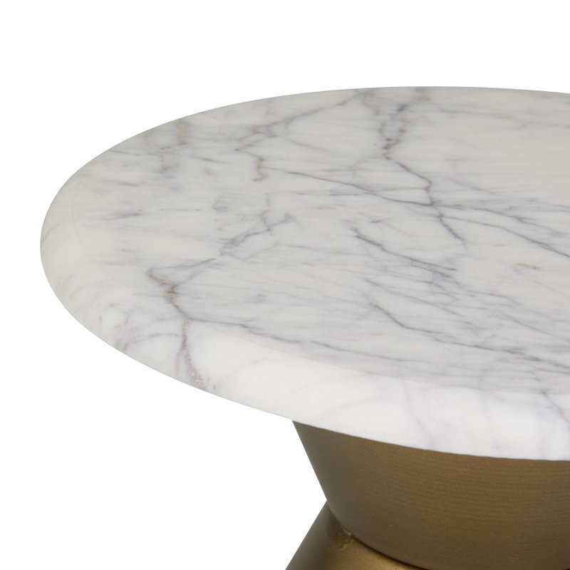 Ceramic Decorative White Cake Stand with Gold Base